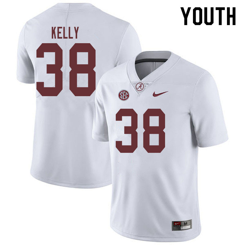 Alabama Crimson Tide Youth Sean Kelly #38 White NCAA Nike Authentic Stitched 2019 College Football Jersey NF16R32HW